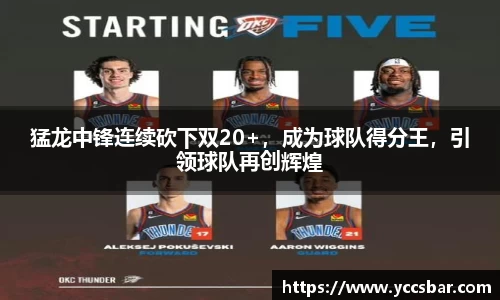 猛龙中锋连续砍下双20+，成为球队得分王，引领球队再创辉煌